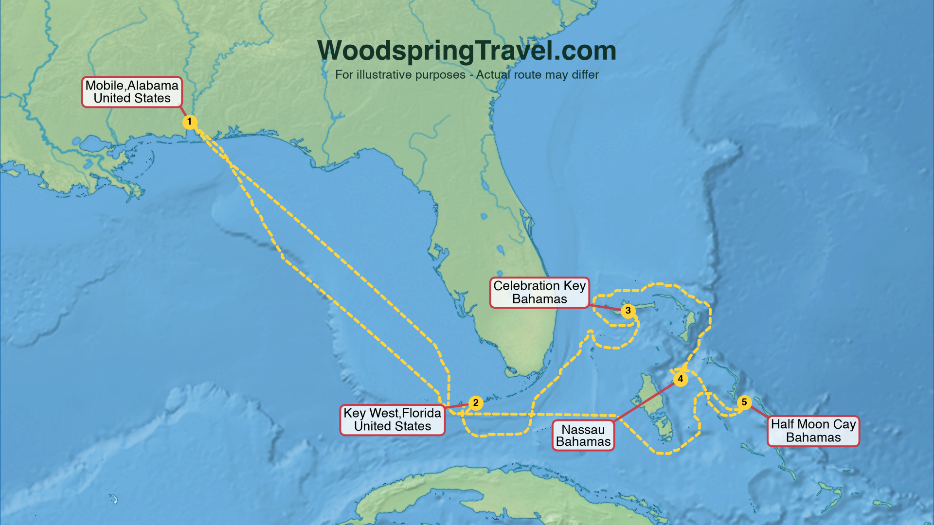 Route Illustration - Actual route may differ