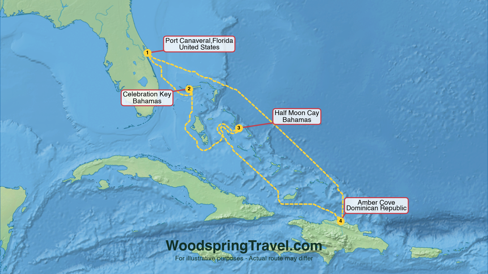Route Illustration - Actual route may differ