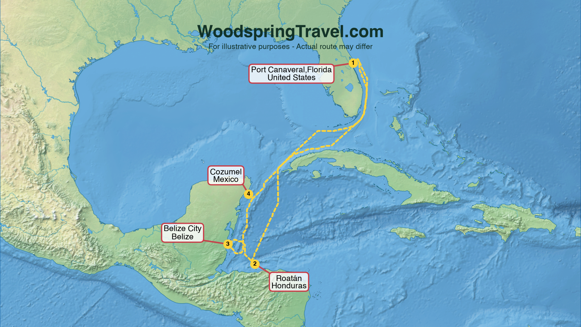 Route Illustration - Actual route may differ
