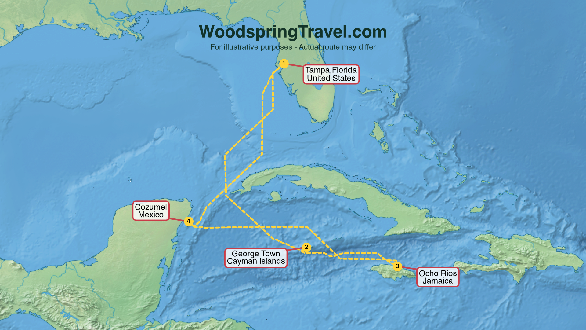 Route Illustration - Actual route may differ