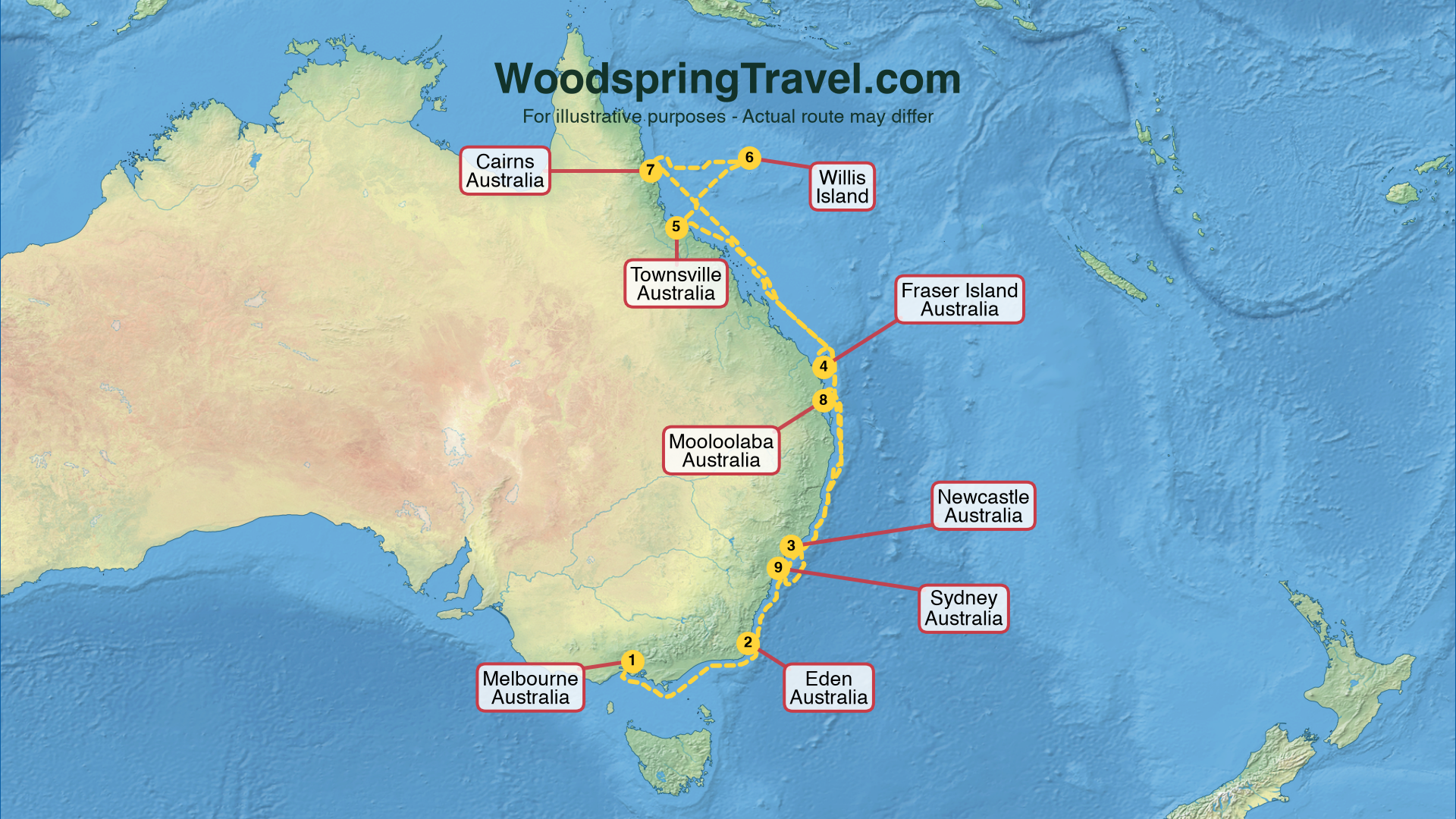 Route Illustration - Actual route may differ