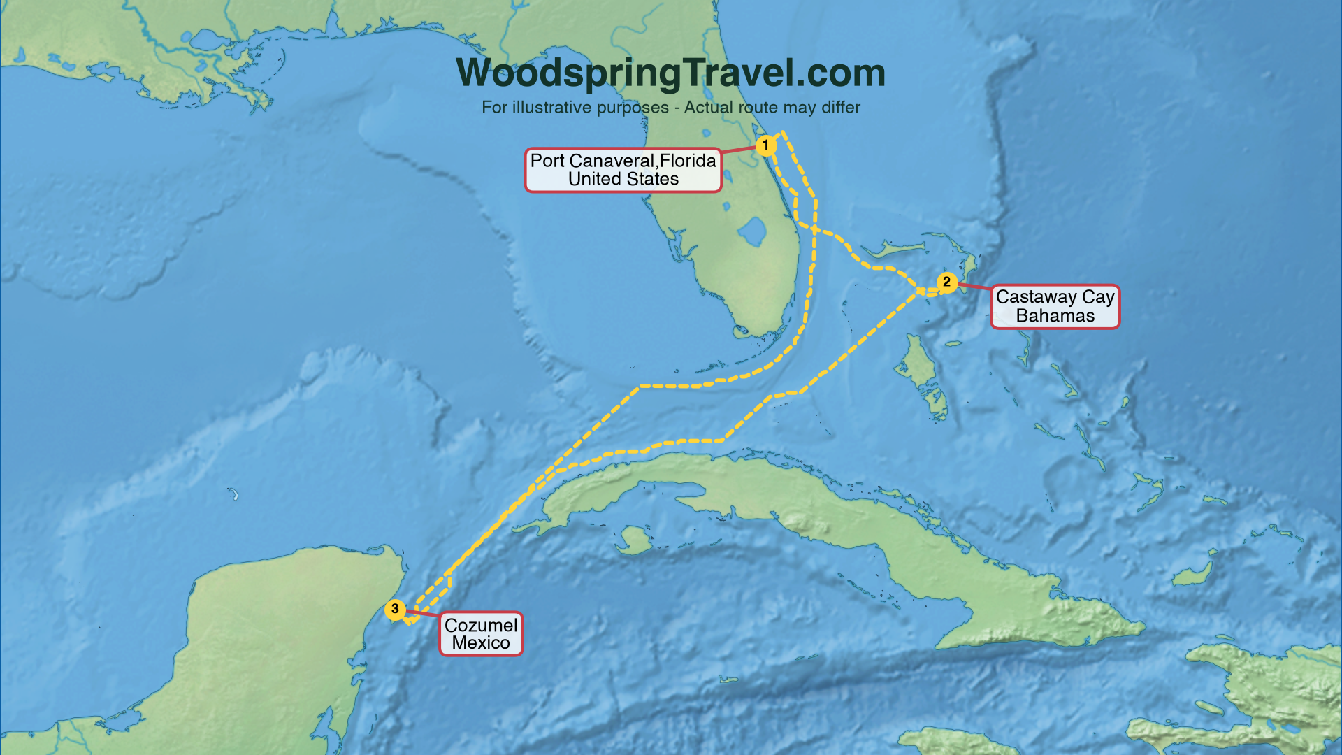 Route Illustration - Actual route may differ