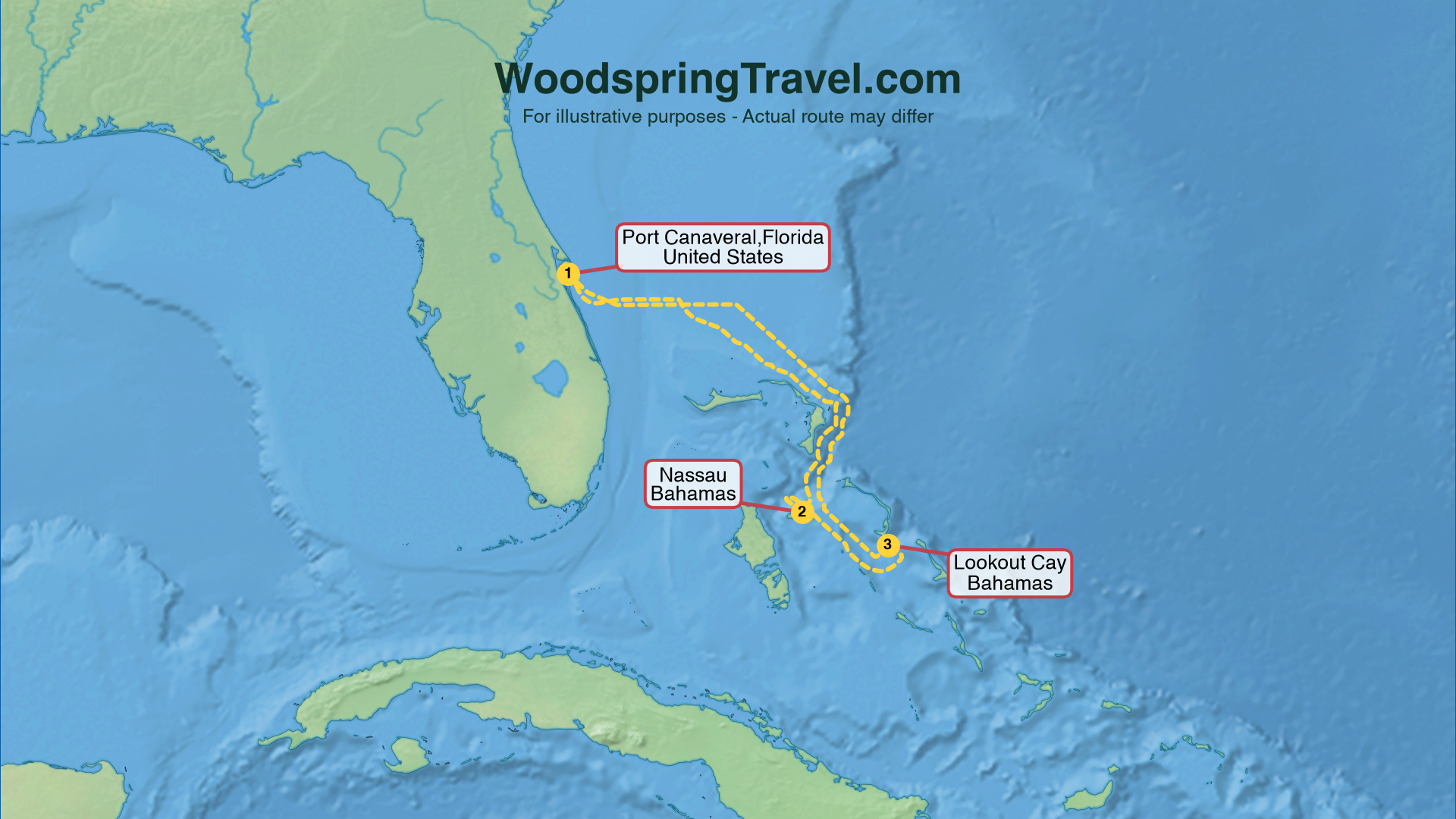 Route Illustration - Actual route may differ