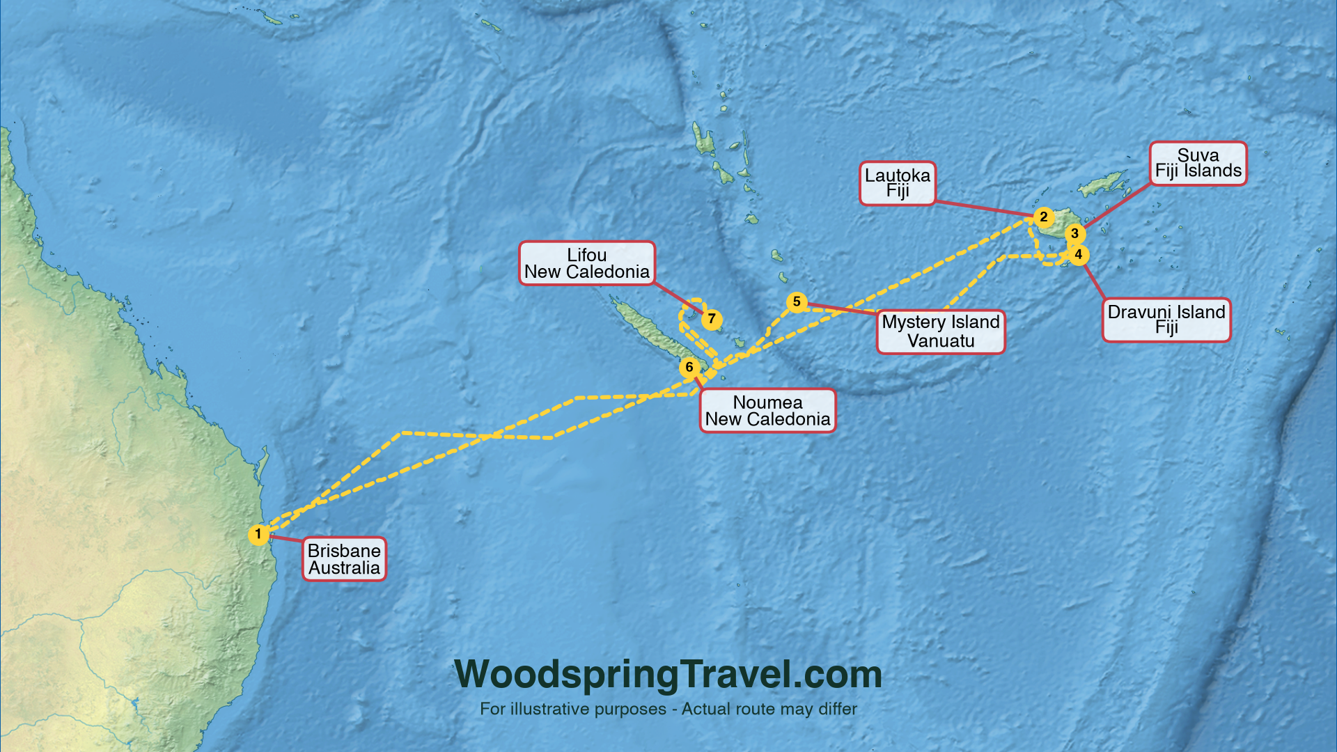 Route Illustration - Actual route may differ