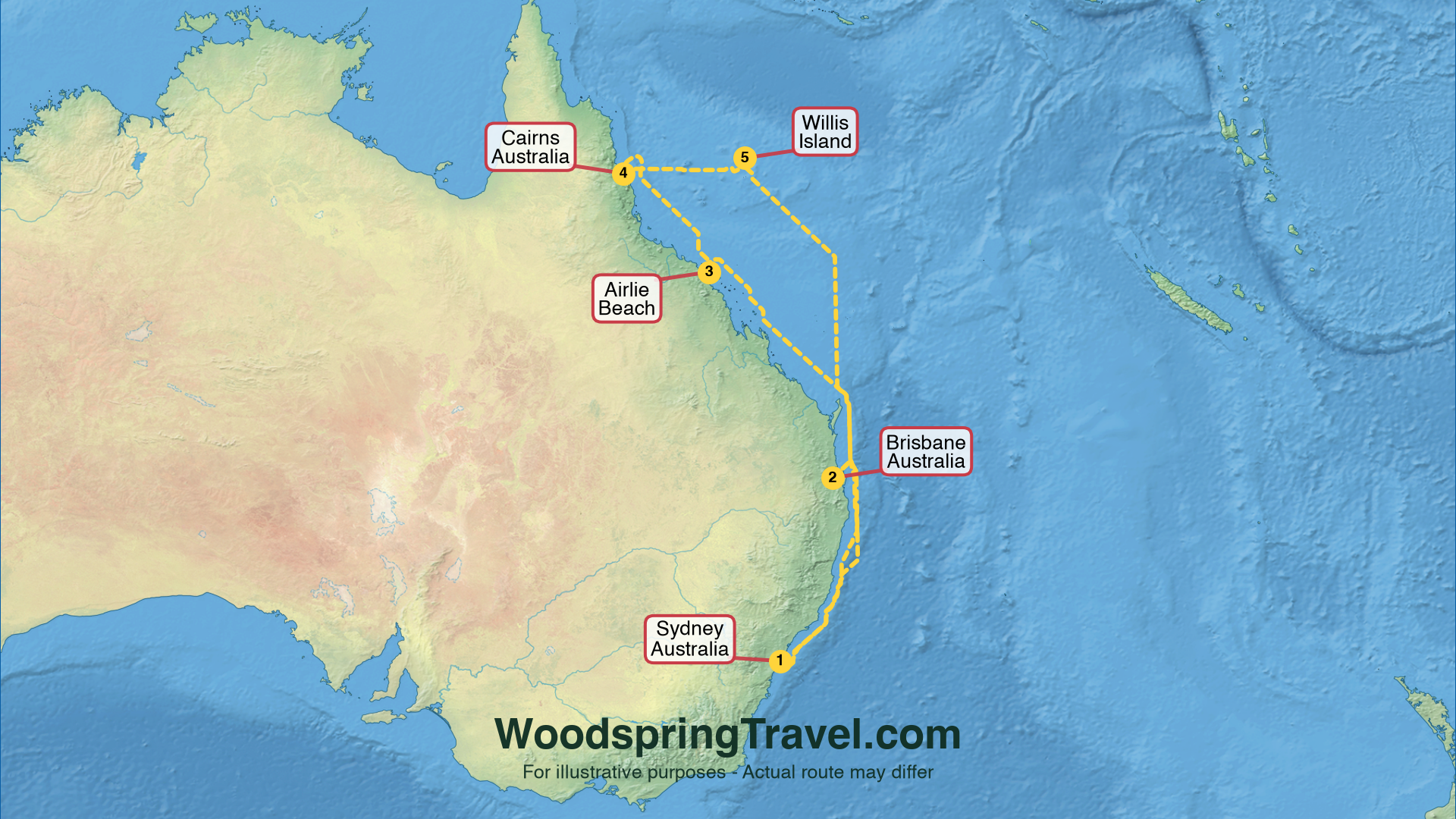 Route Illustration - Actual route may differ