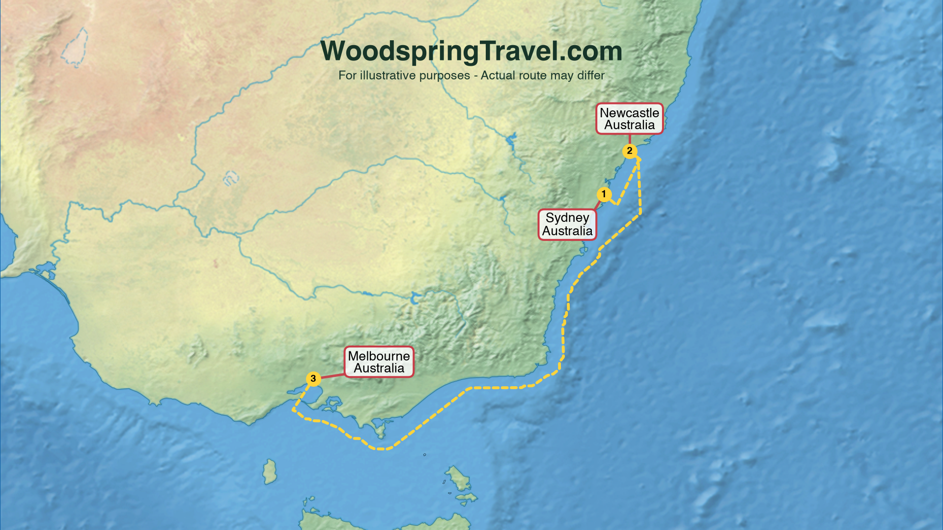 Route Illustration - Actual route may differ