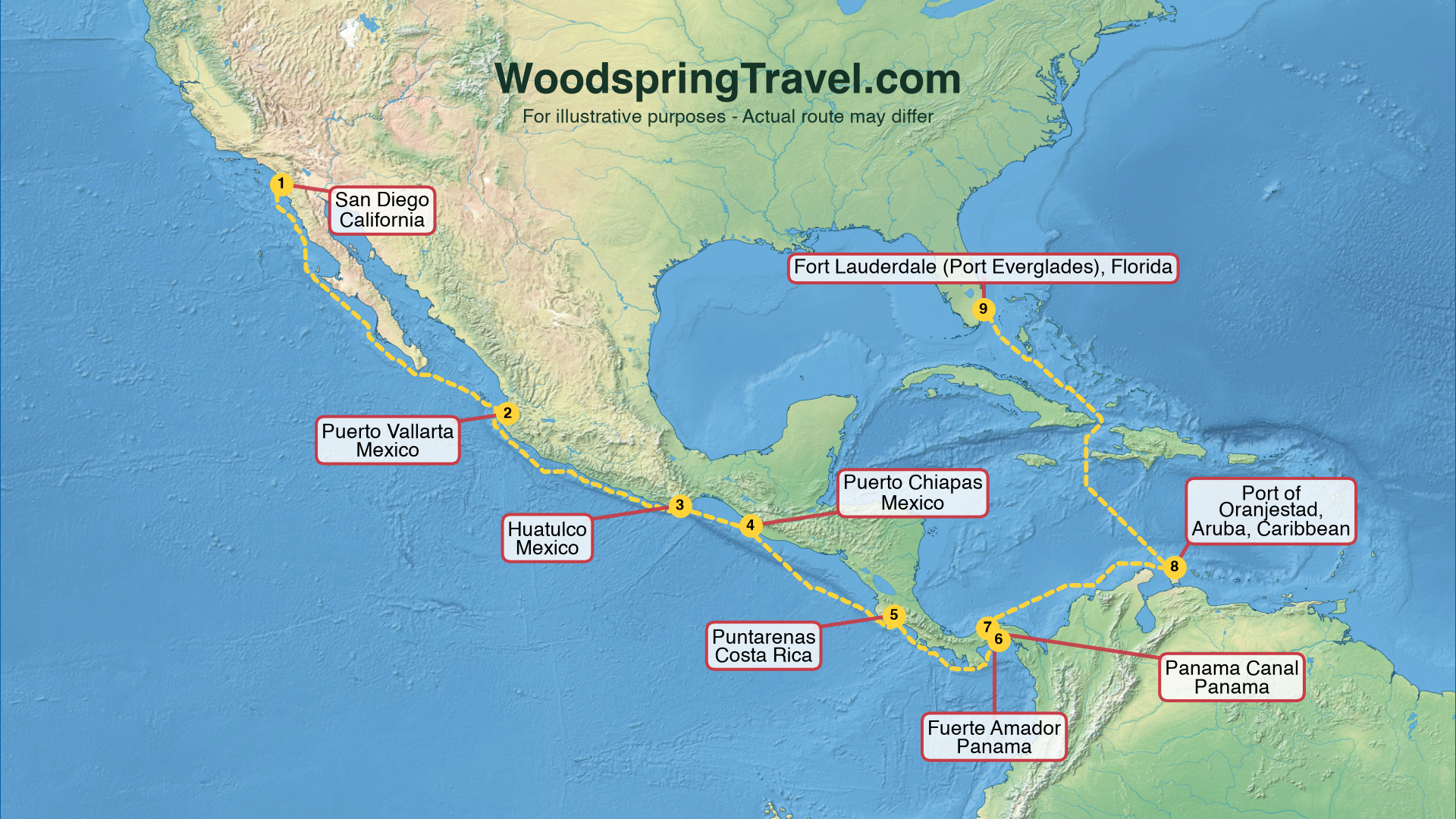 Route Illustration - Actual route may differ