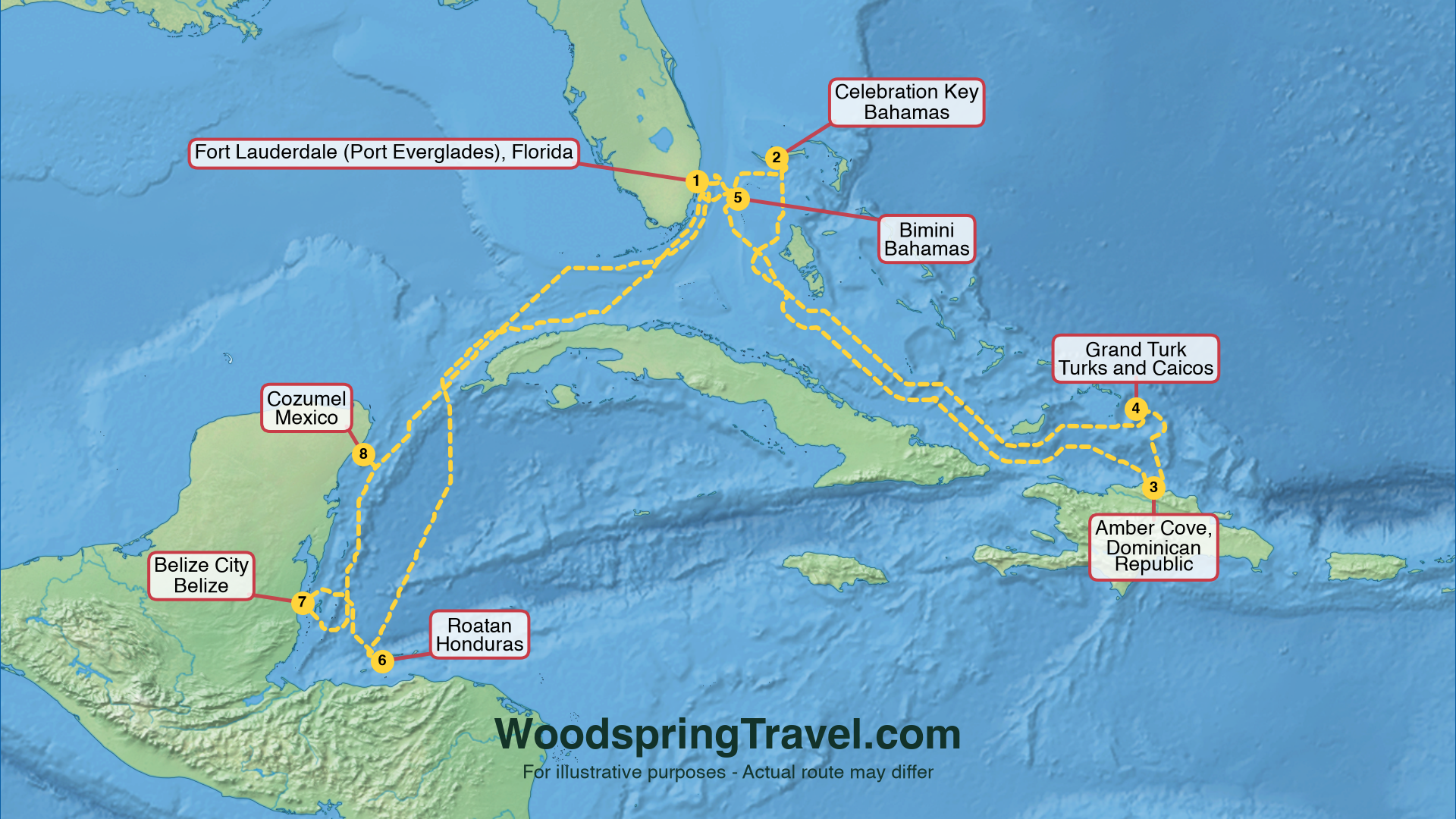 Route Illustration - Actual route may differ