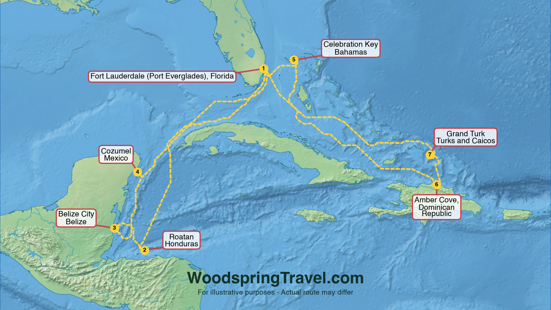 Route Illustration - Actual route may differ