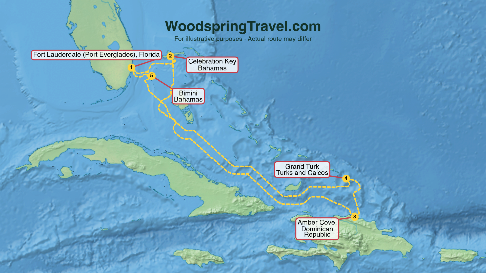 Route Illustration - Actual route may differ