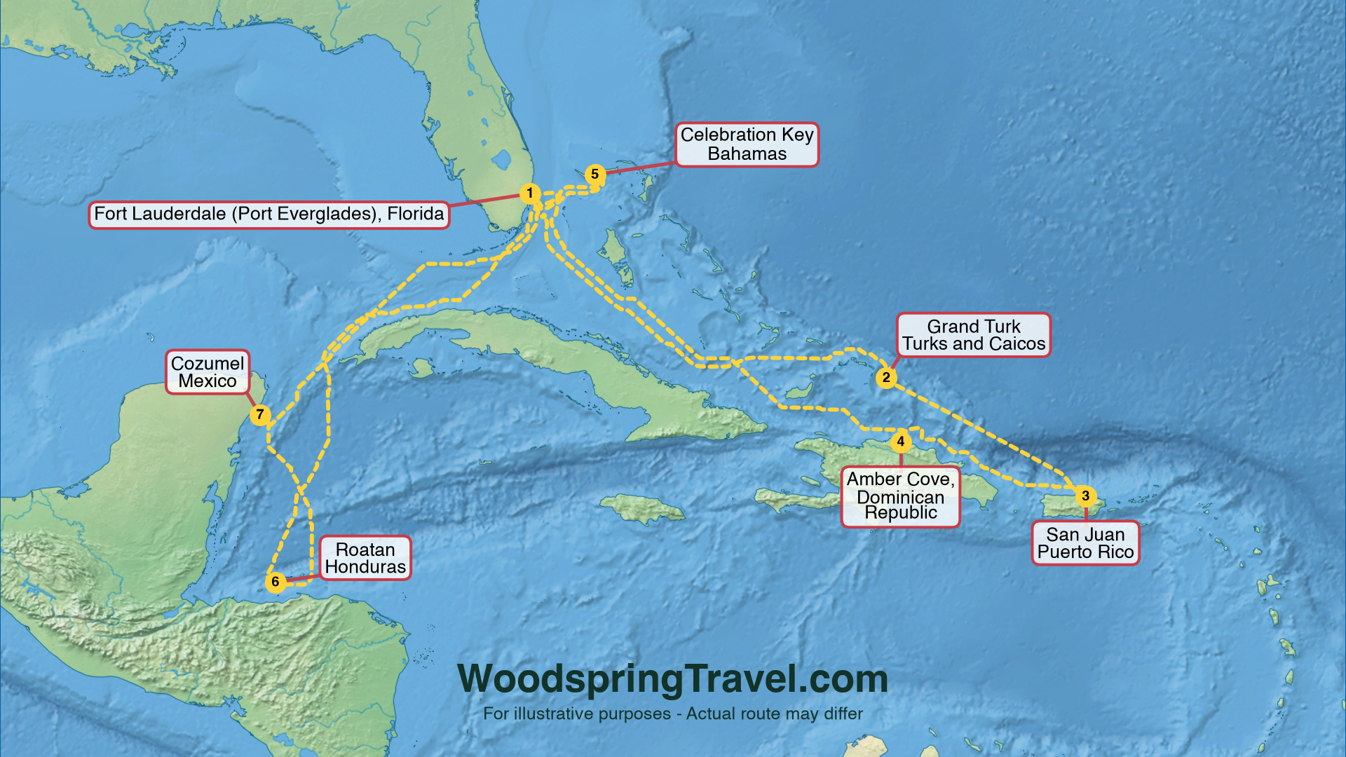 Route Illustration - Actual route may differ