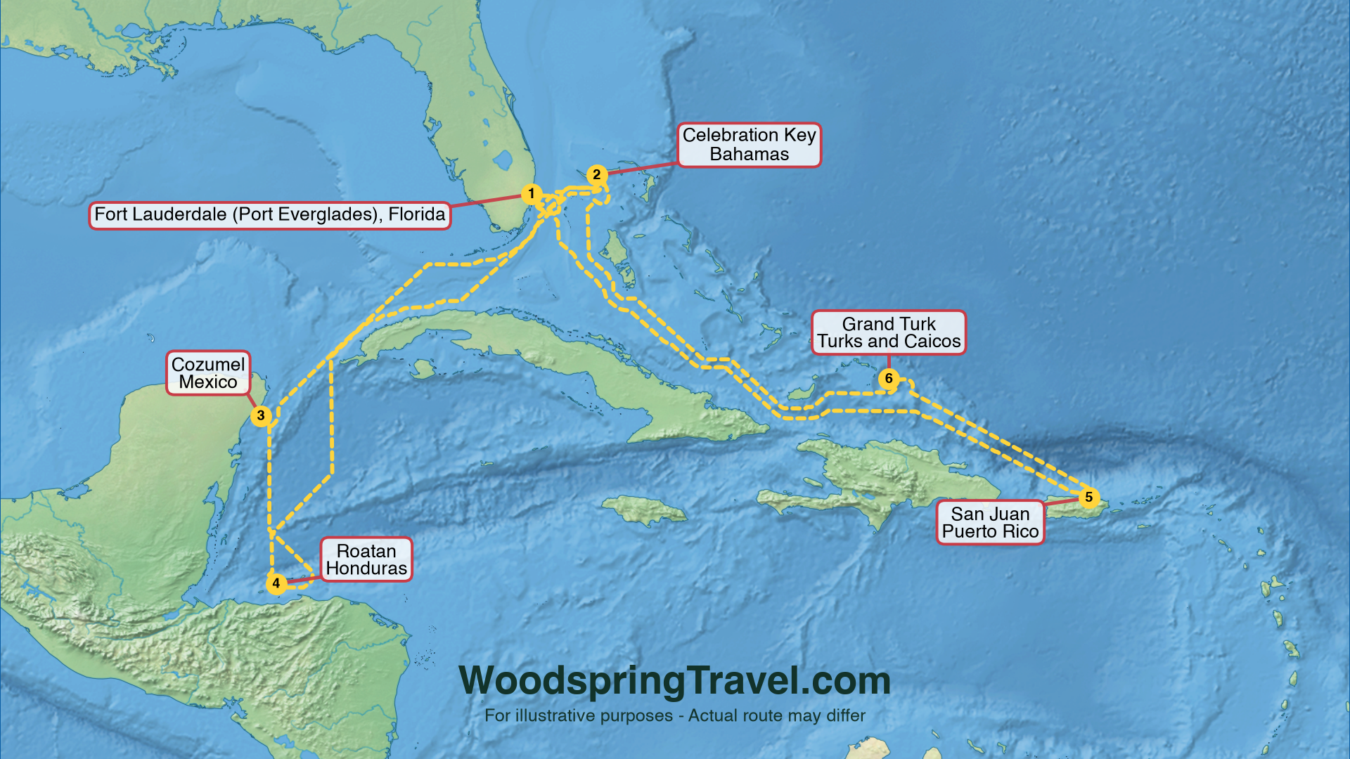 Route Illustration - Actual route may differ