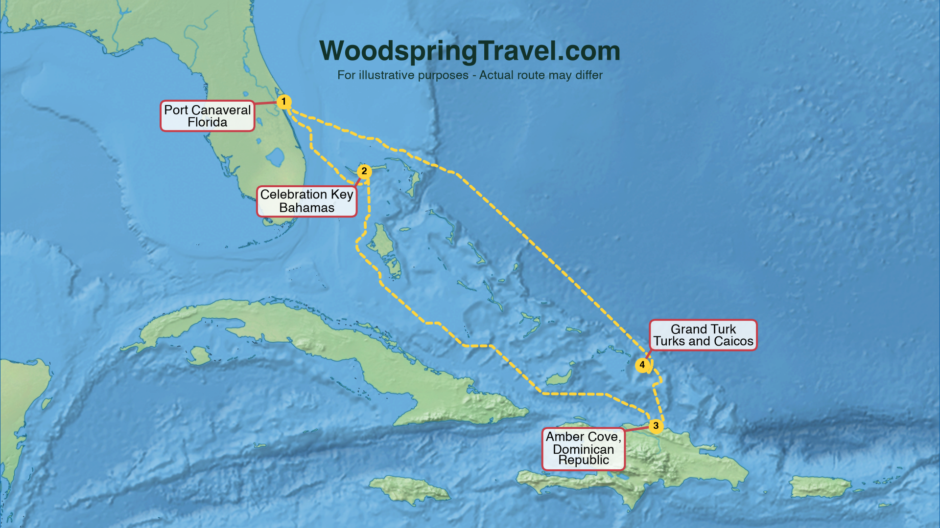 Route Illustration - Actual route may differ