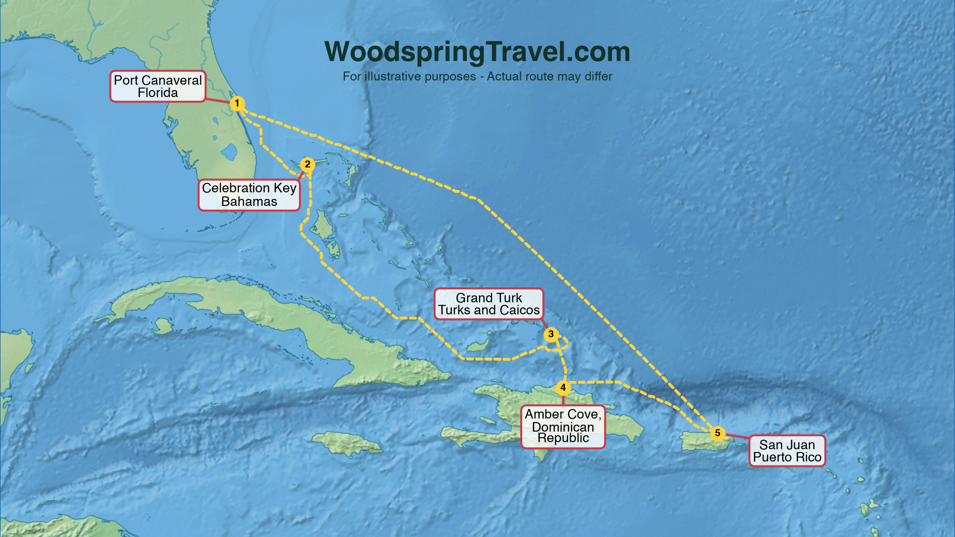 Route Illustration - Actual route may differ