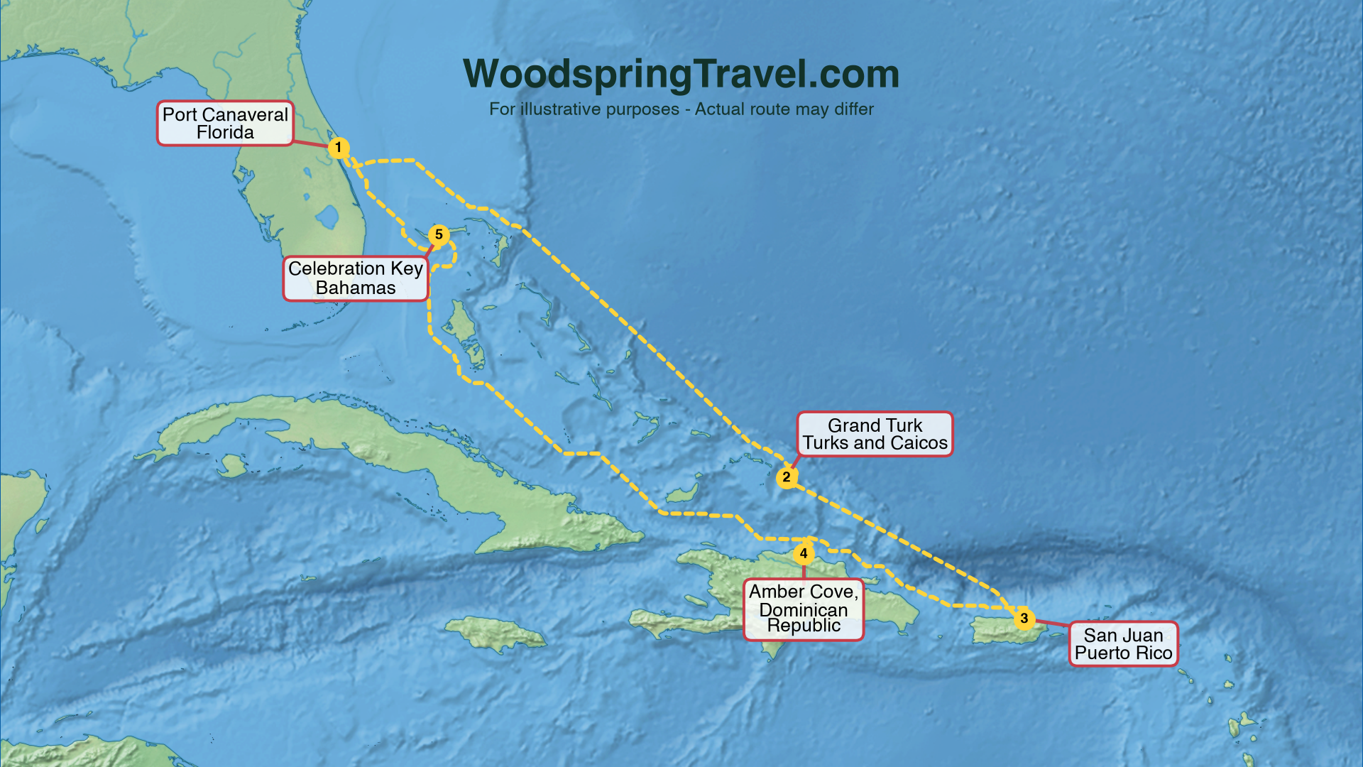 Route Illustration - Actual route may differ