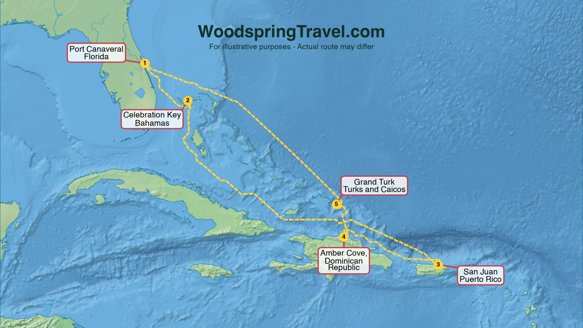 Route Illustration - Actual route may differ