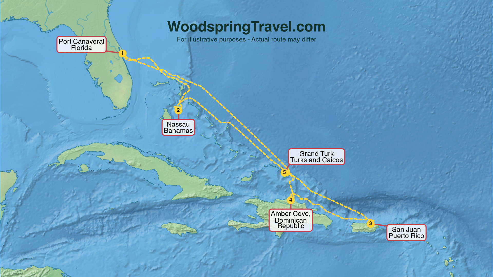 Route Illustration - Actual route may differ