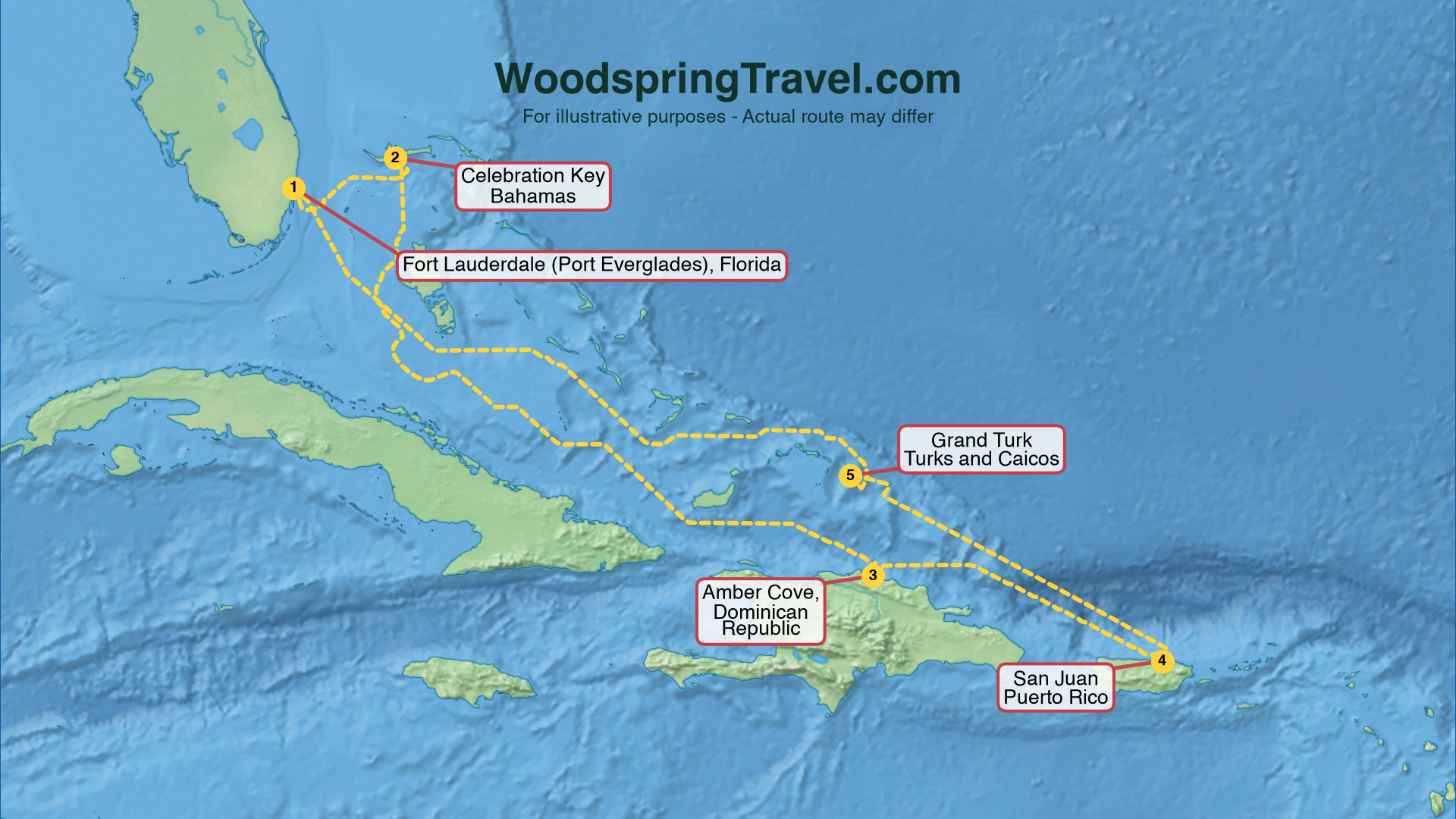 Route Illustration - Actual route may differ