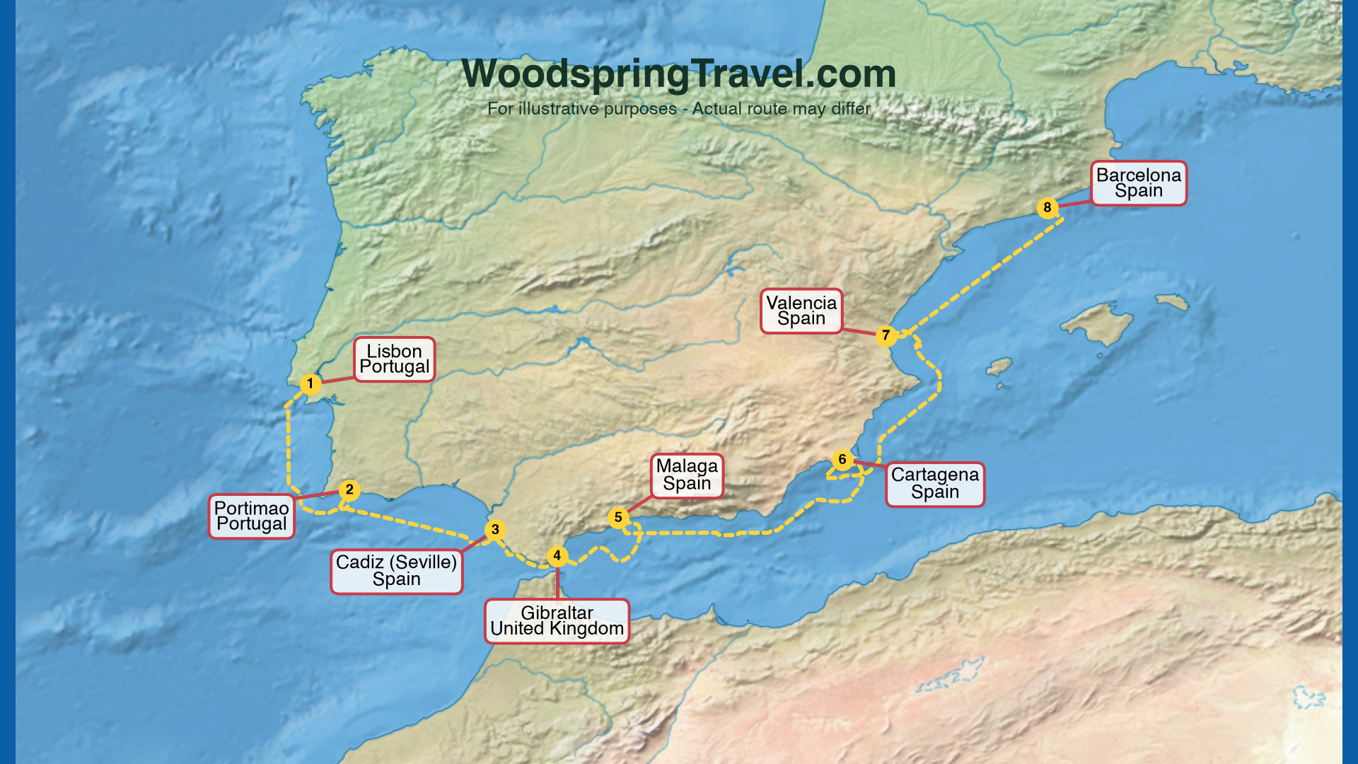 Route Illustration - Actual route may differ