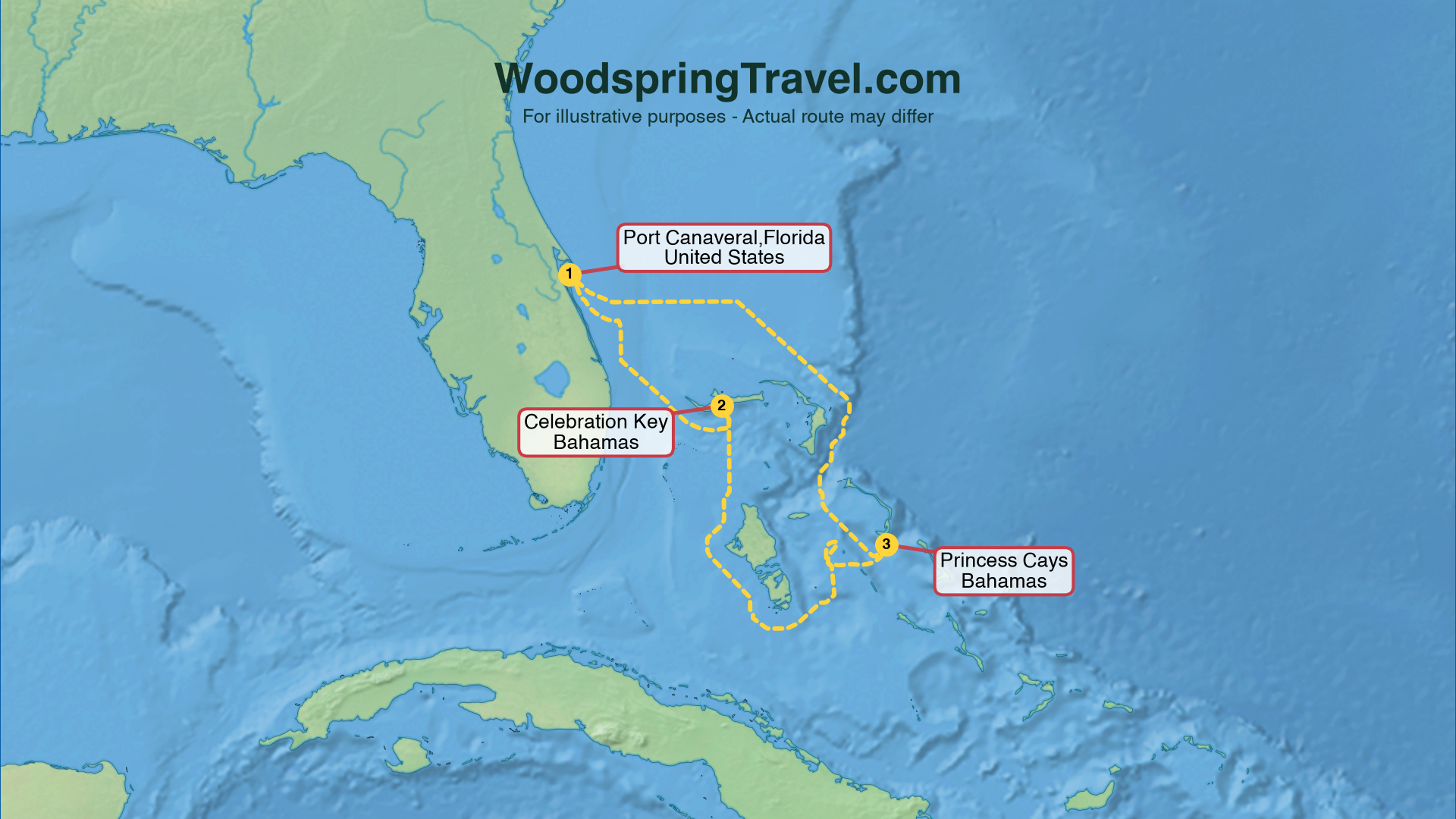 Route Illustration - Actual route may differ