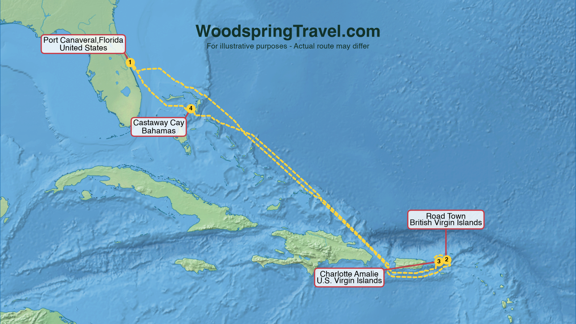 Route Illustration - Actual route may differ