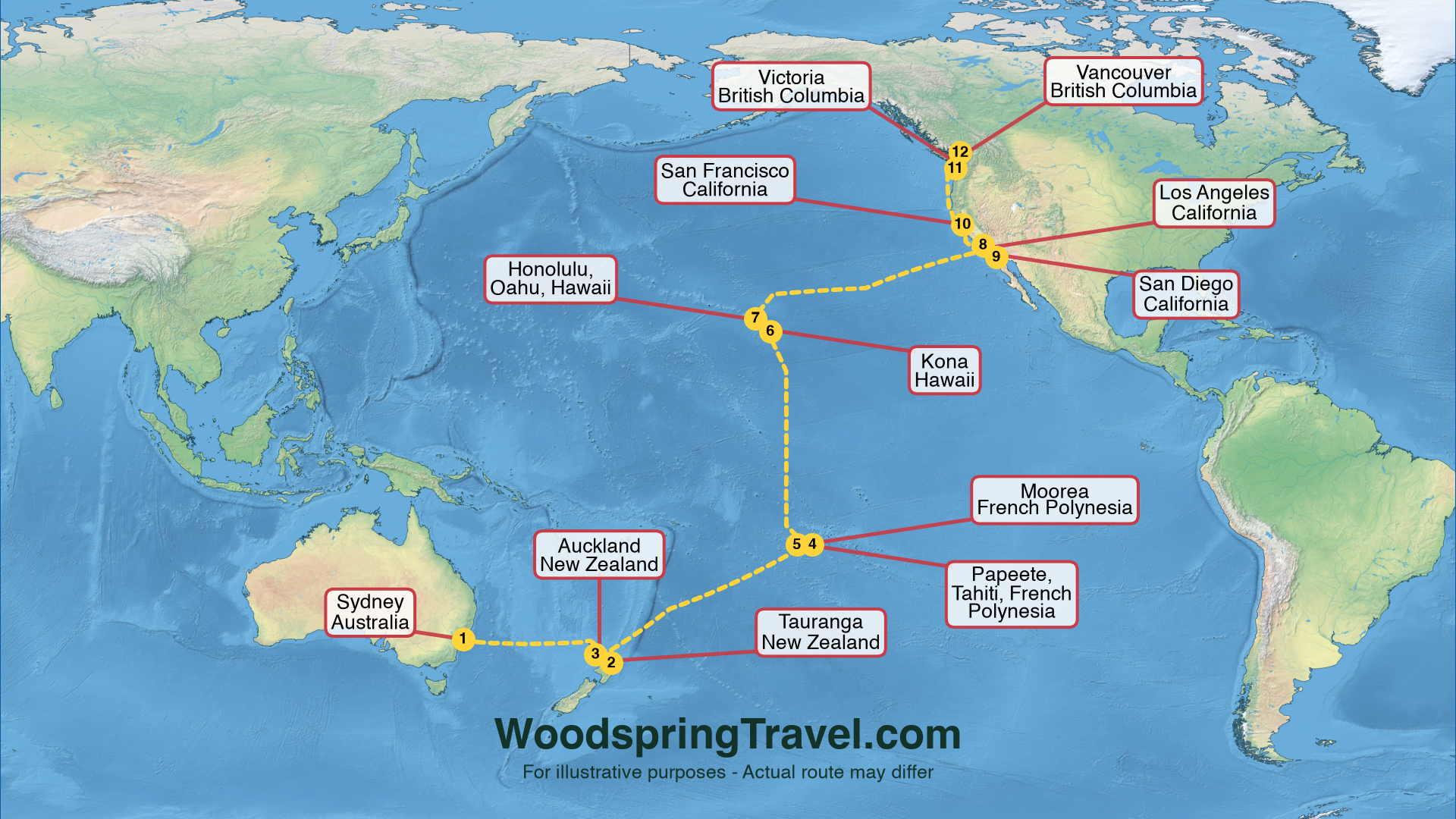 Route Illustration - Actual route may differ