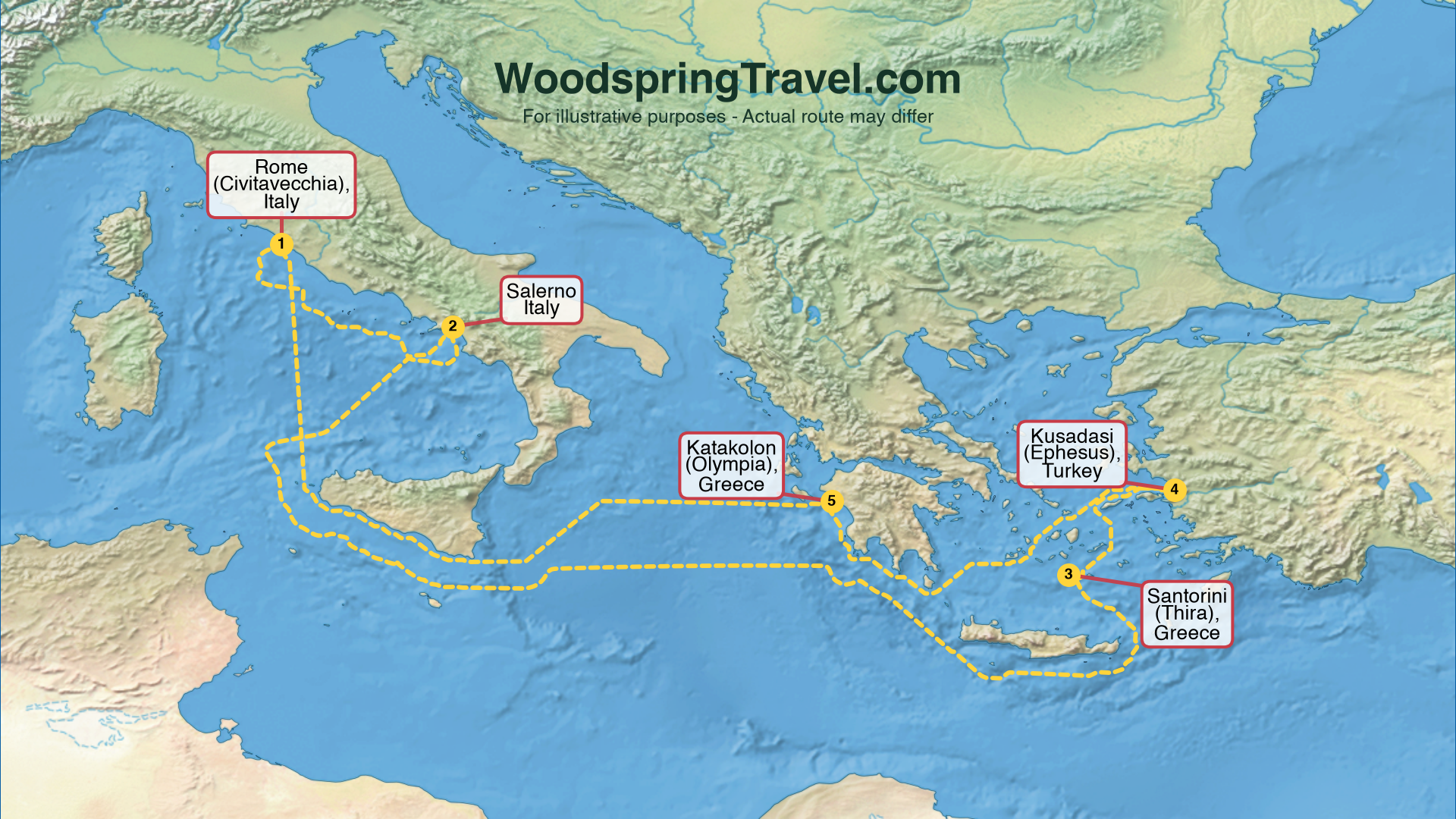 Route Illustration - Actual route may differ