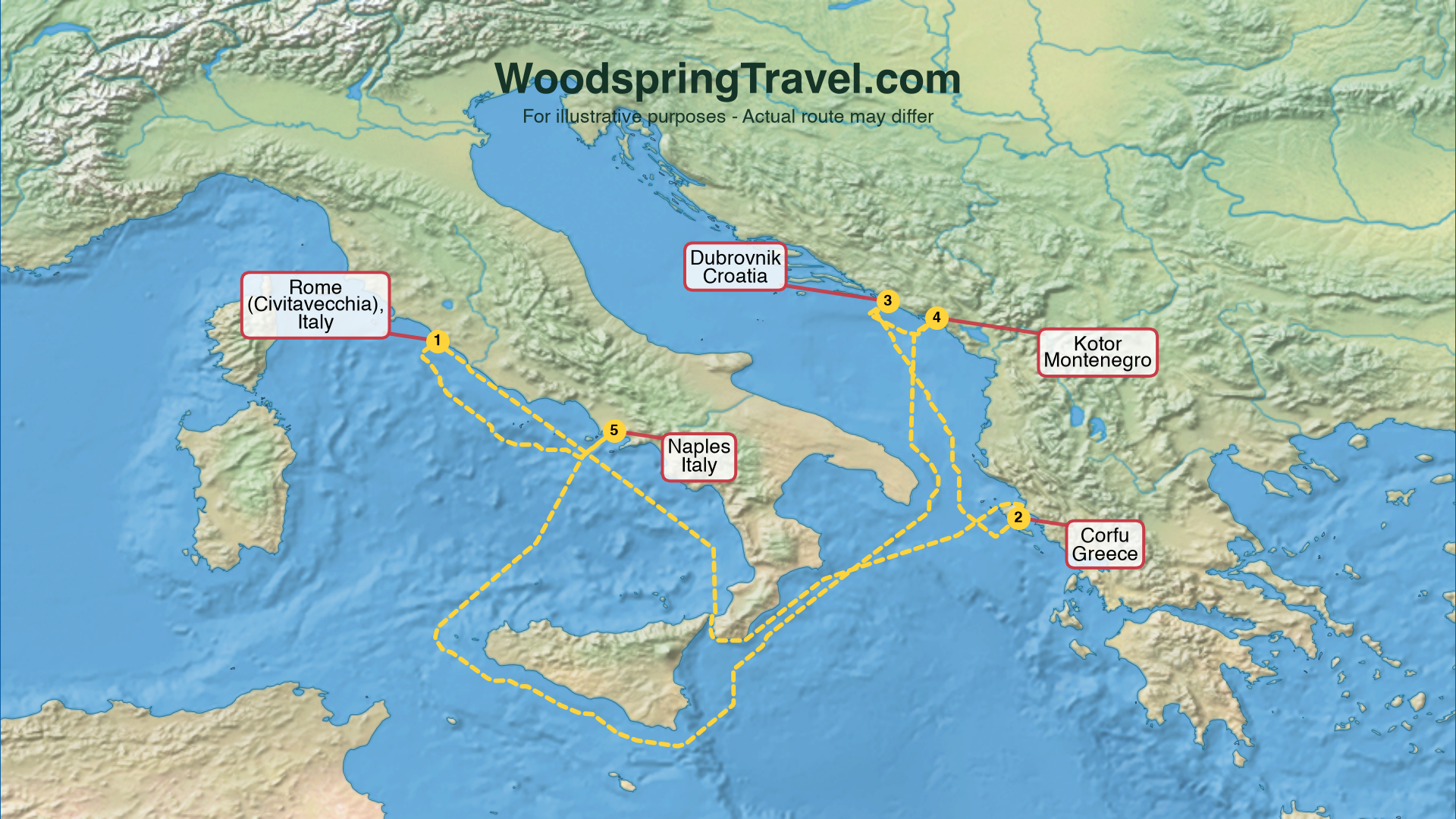 Route Illustration - Actual route may differ