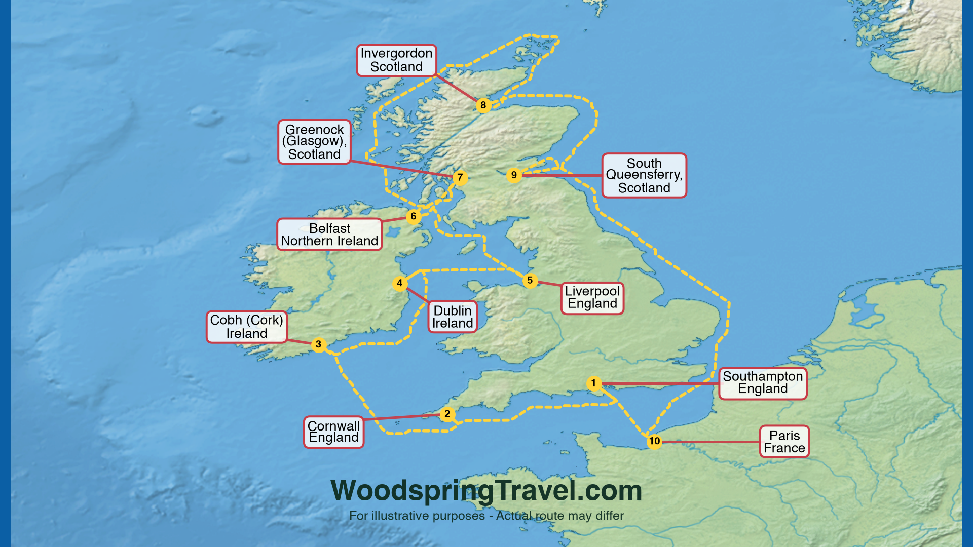 Route Illustration - Actual route may differ Route Illustration - Actual route may differ