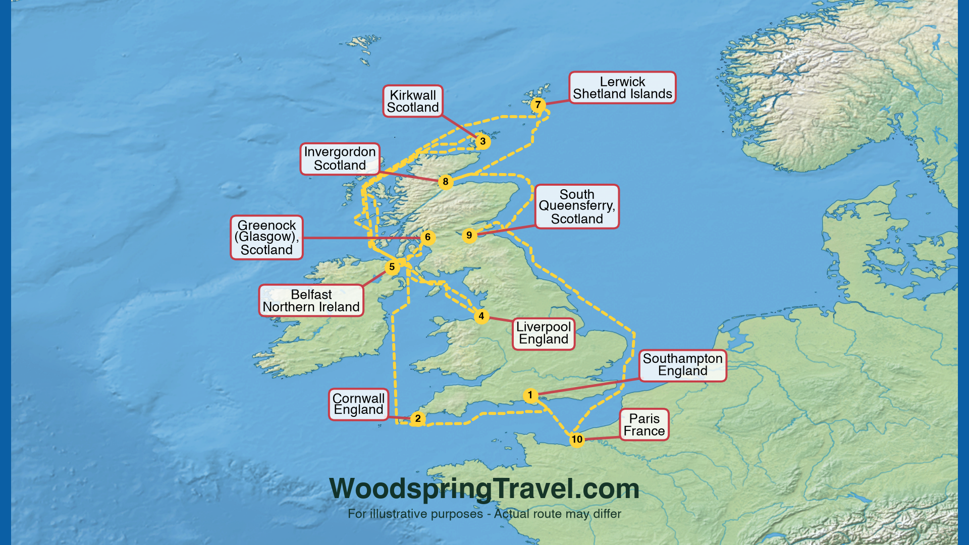 Route Illustration - Actual route may differ Route Illustration - Actual route may differ