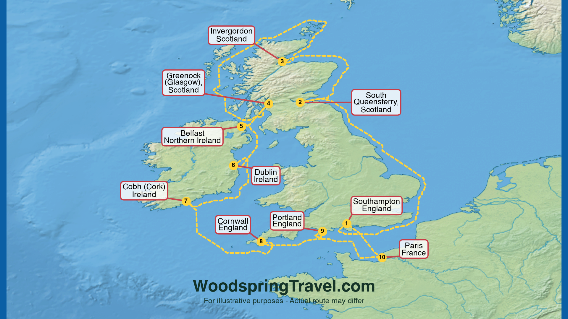 Route Illustration - Actual route may differ Route Illustration - Actual route may differ