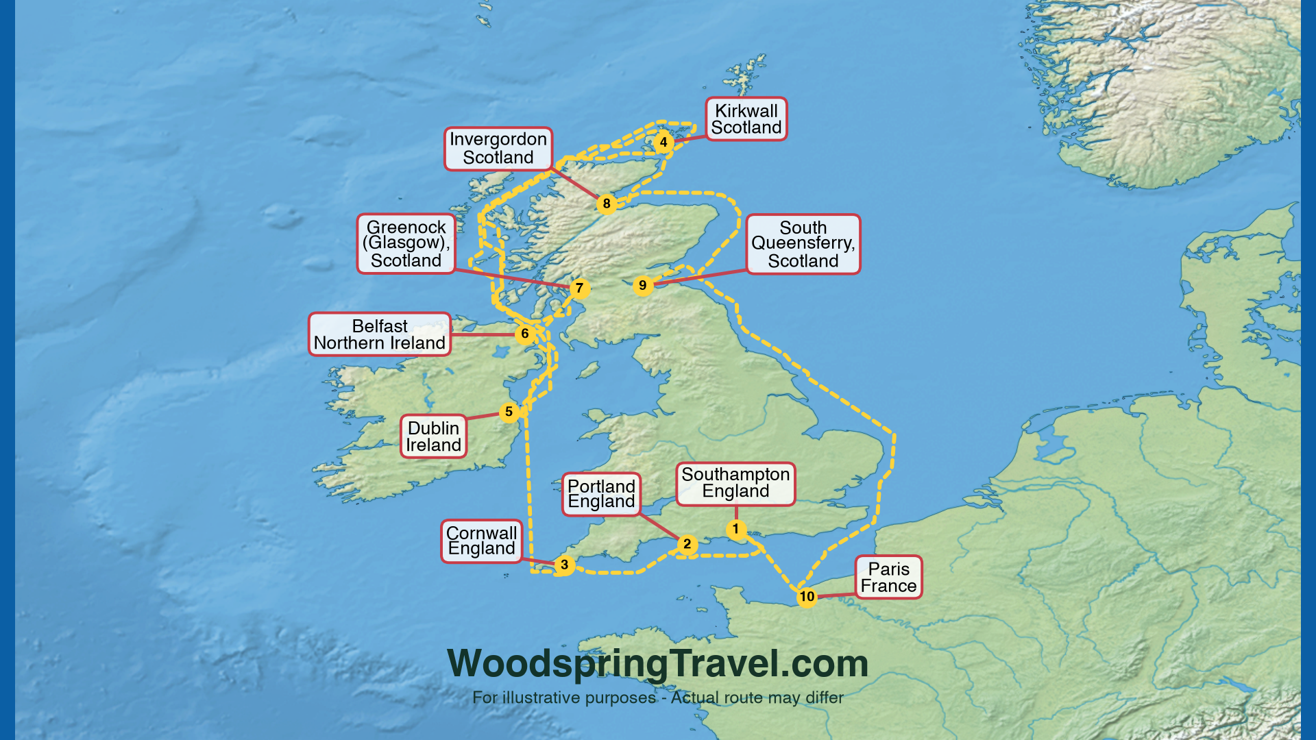 Route Illustration - Actual route may differ Route Illustration - Actual route may differ