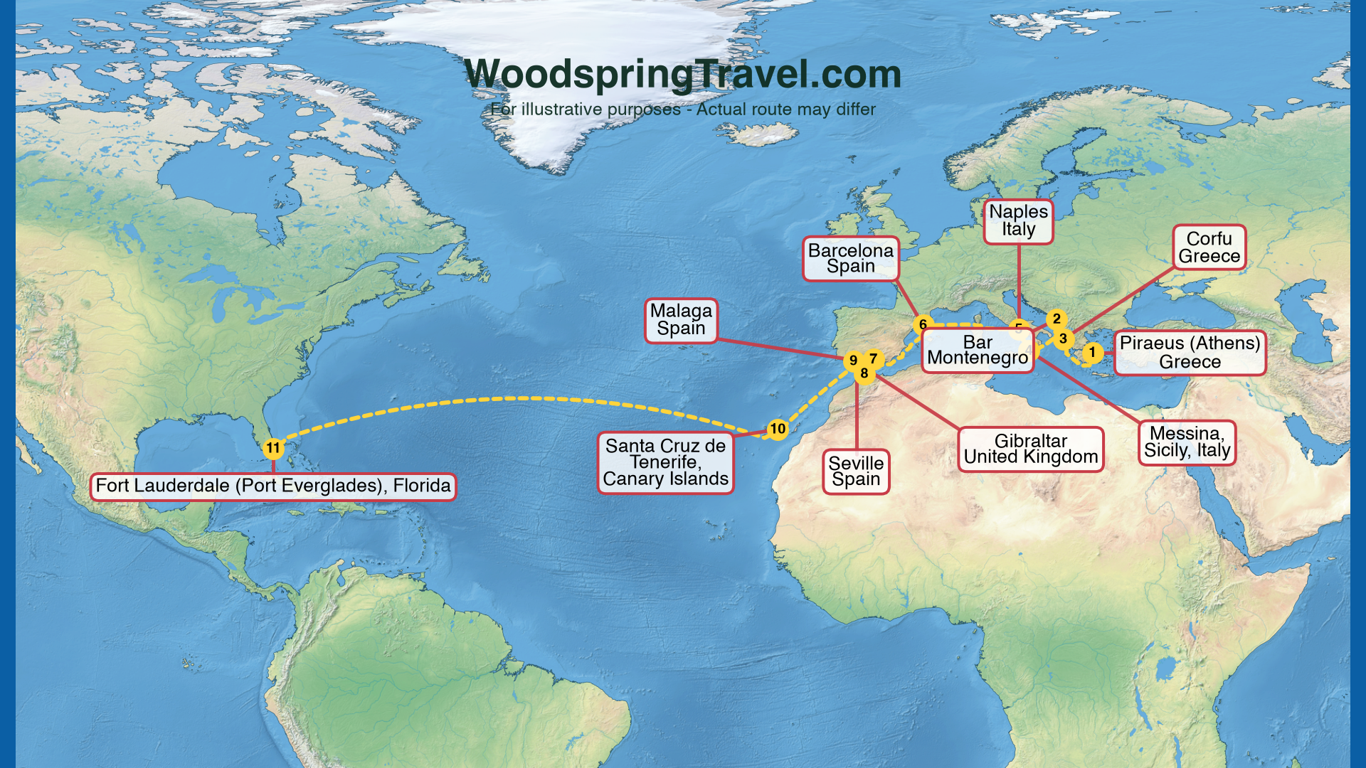 Route Illustration - Actual route may differ