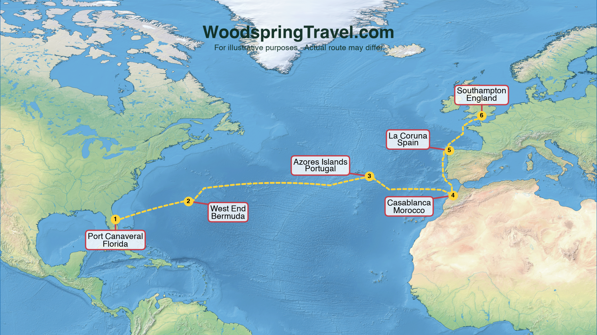 Route Illustration - Actual route may differ