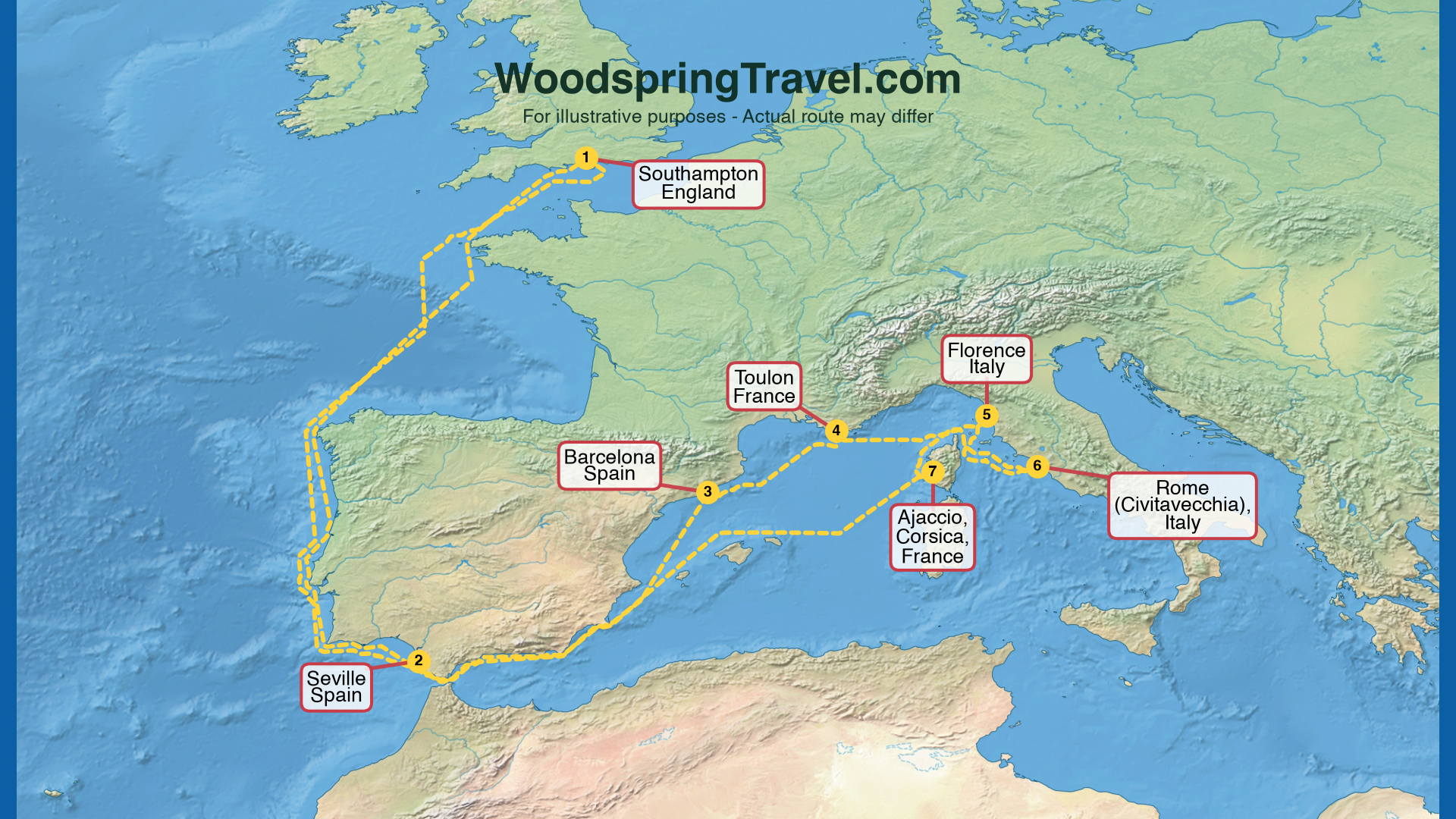Route Illustration - Actual route may differ Route Illustration - Actual route may differ