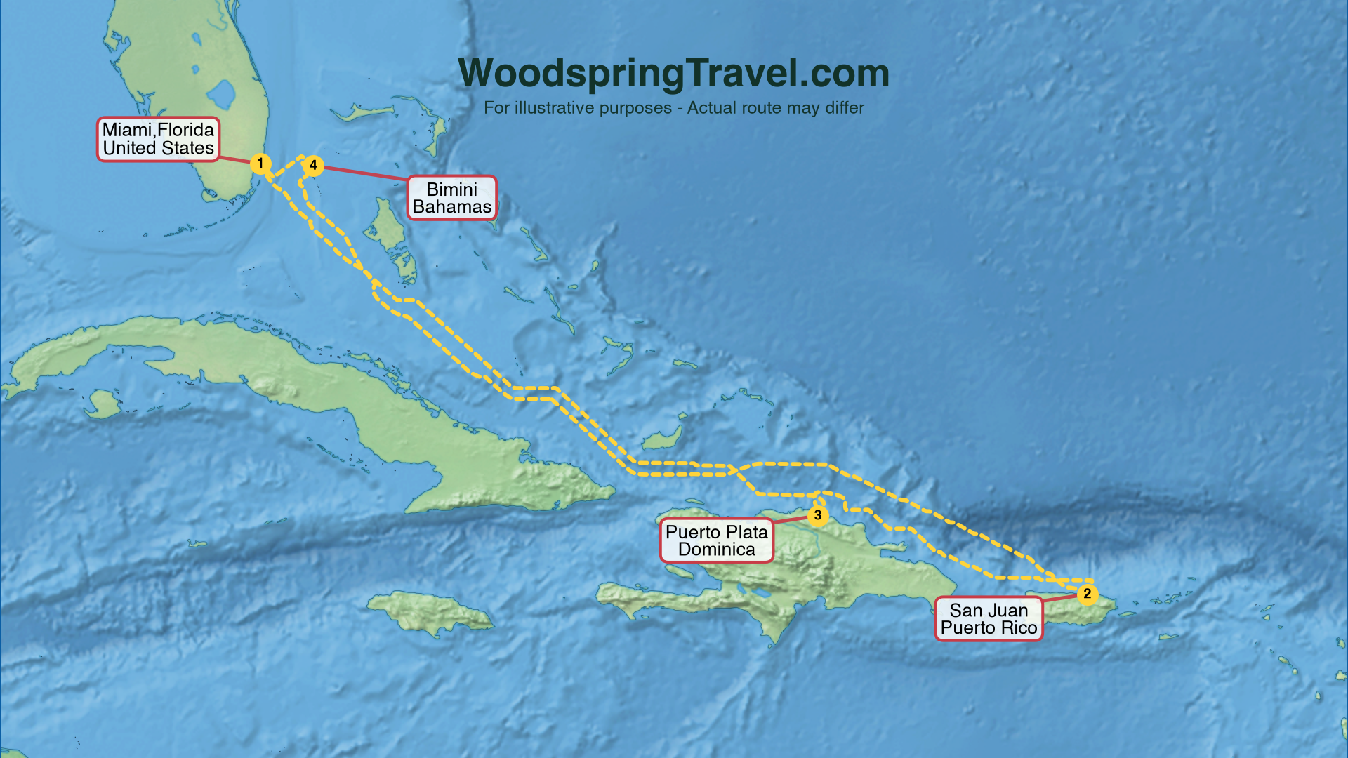 Route Illustration - Actual route may differ