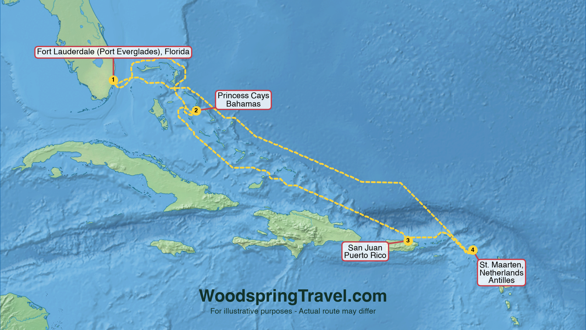 Route Illustration - Actual route may differ