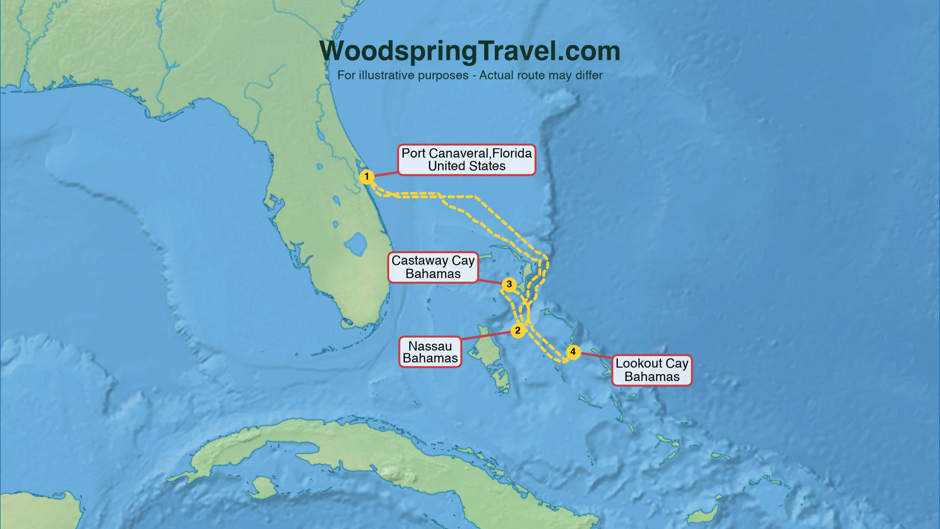 Route Illustration - Actual route may differ