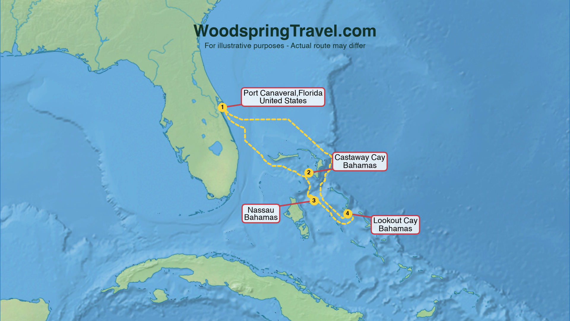 Route Illustration - Actual route may differ