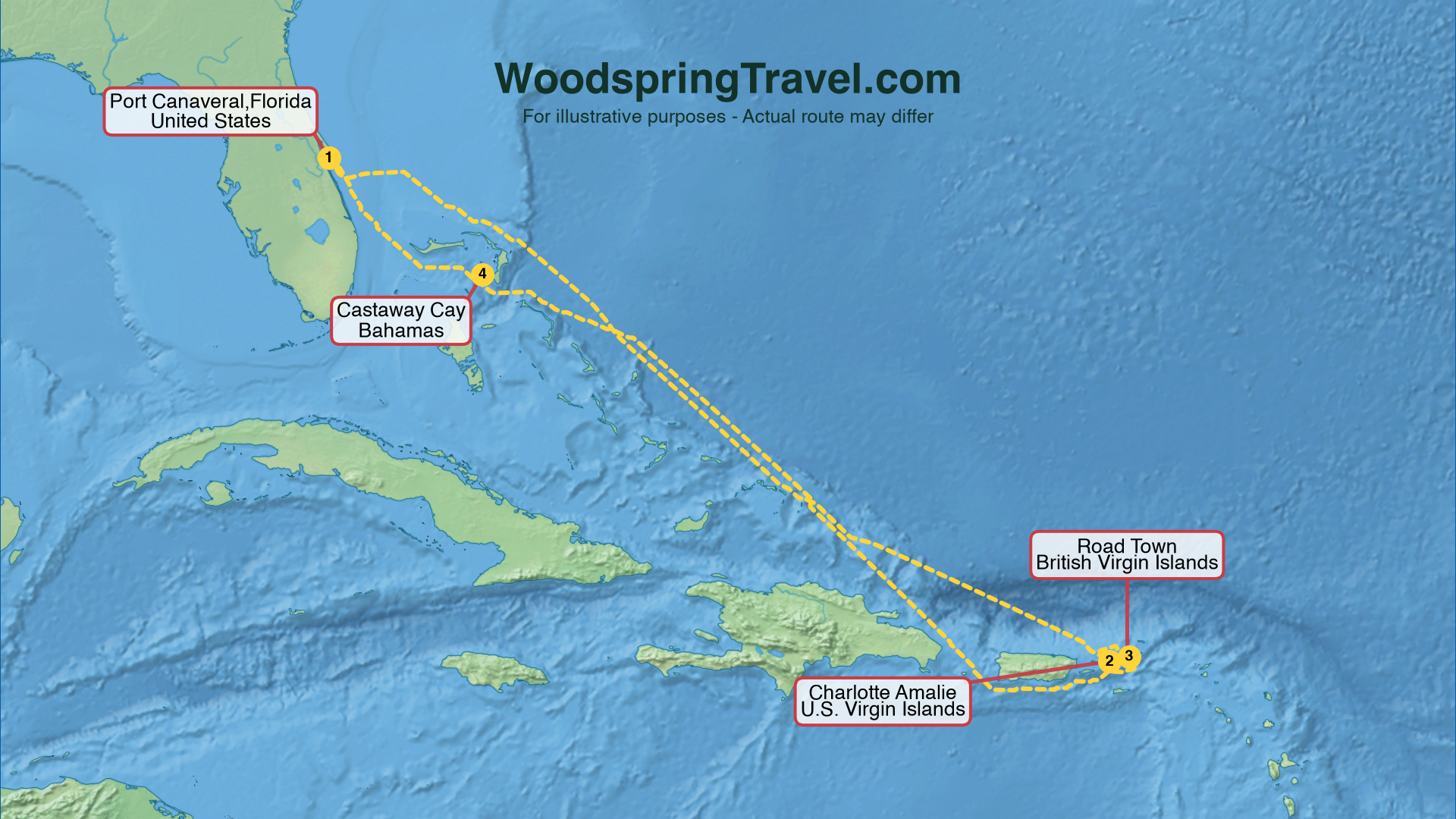 Route Illustration - Actual route may differ
