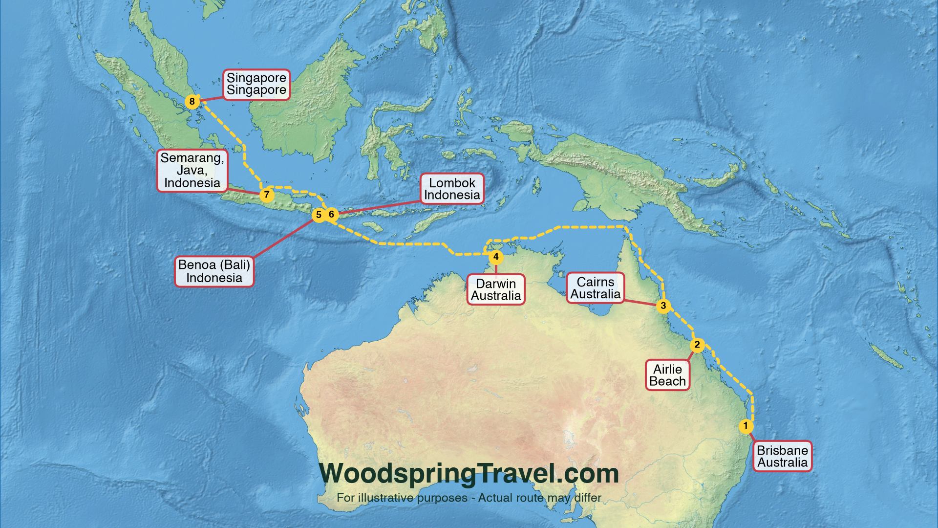 Route Illustration - Actual route may differ