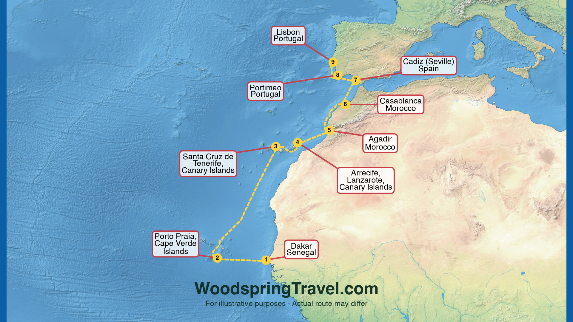Route Illustration - Actual route may differ
