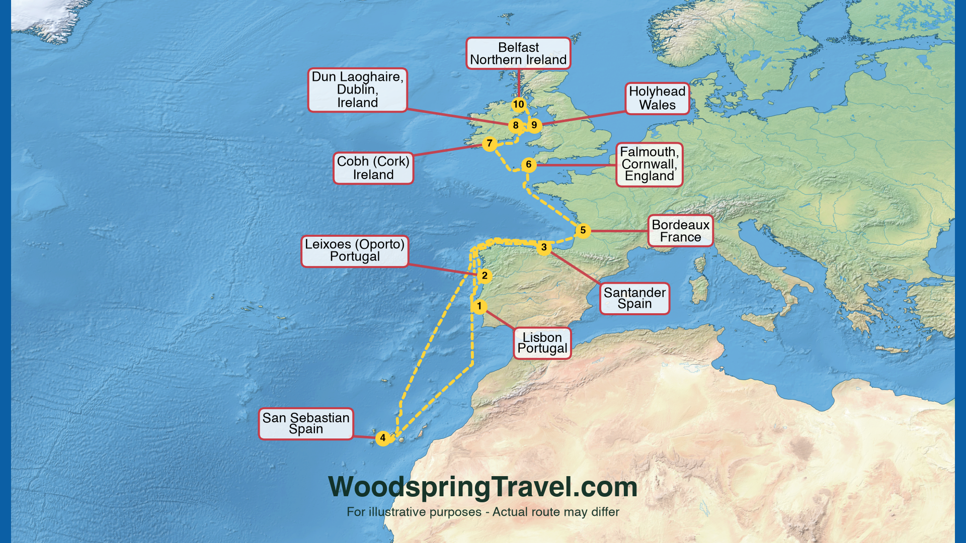 Route Illustration - Actual route may differ