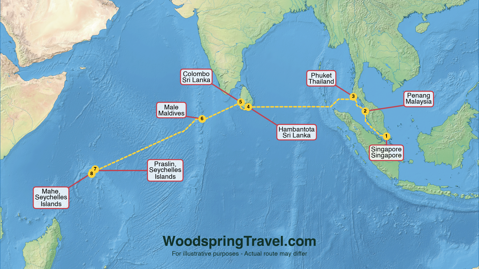 Route Illustration - Actual route may differ