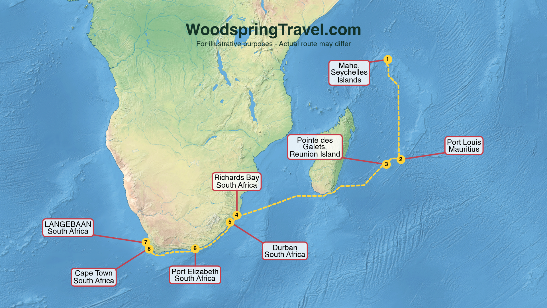 Route Illustration - Actual route may differ