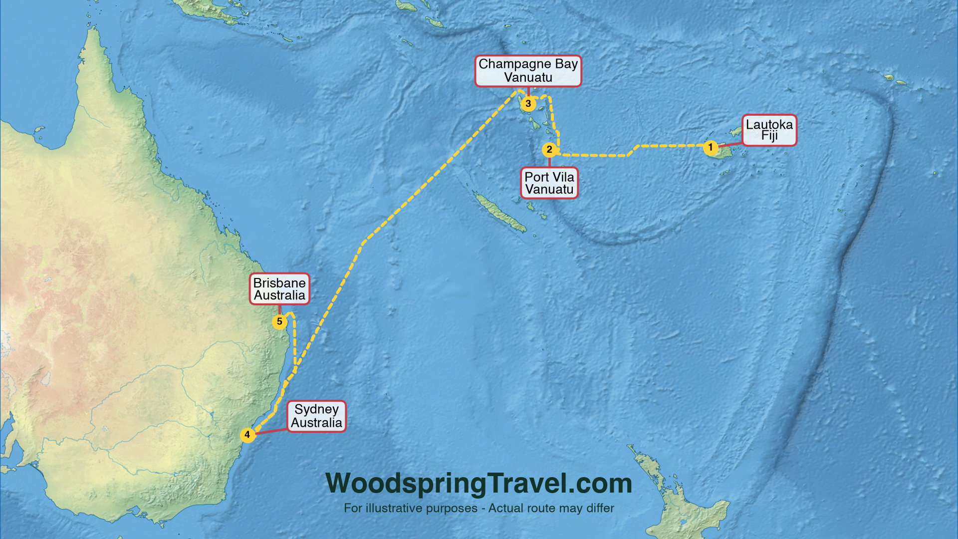 Route Illustration - Actual route may differ