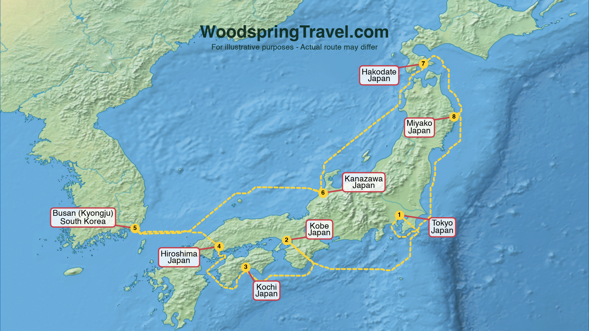 Route Illustration - Actual route may differ