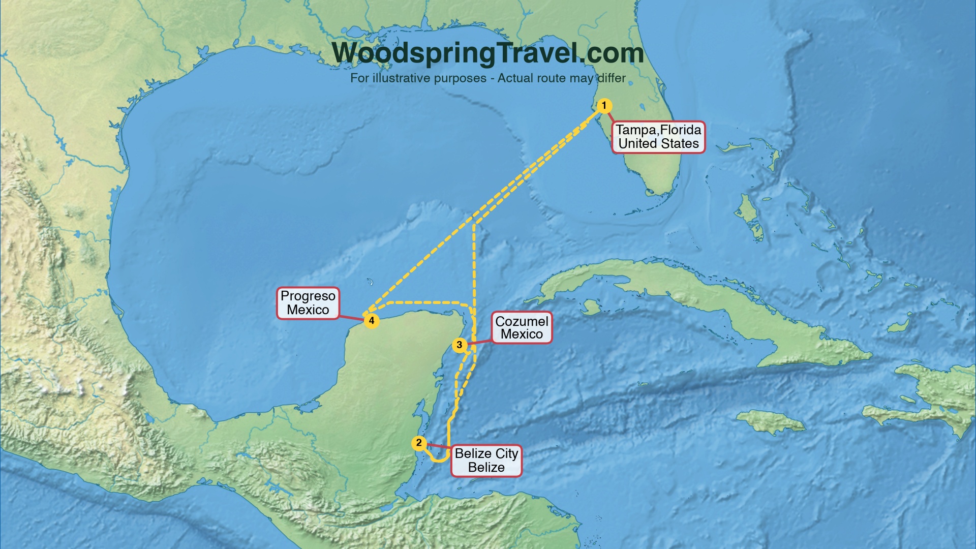 Route Illustration - Actual route may differ