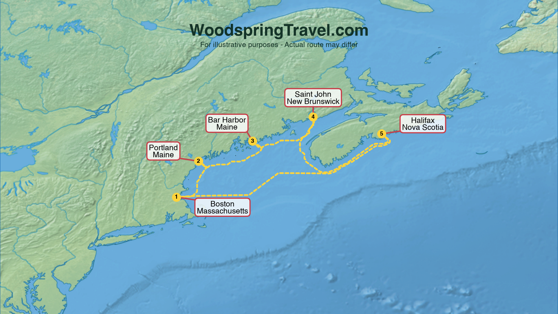 Route Illustration - Actual route may differ