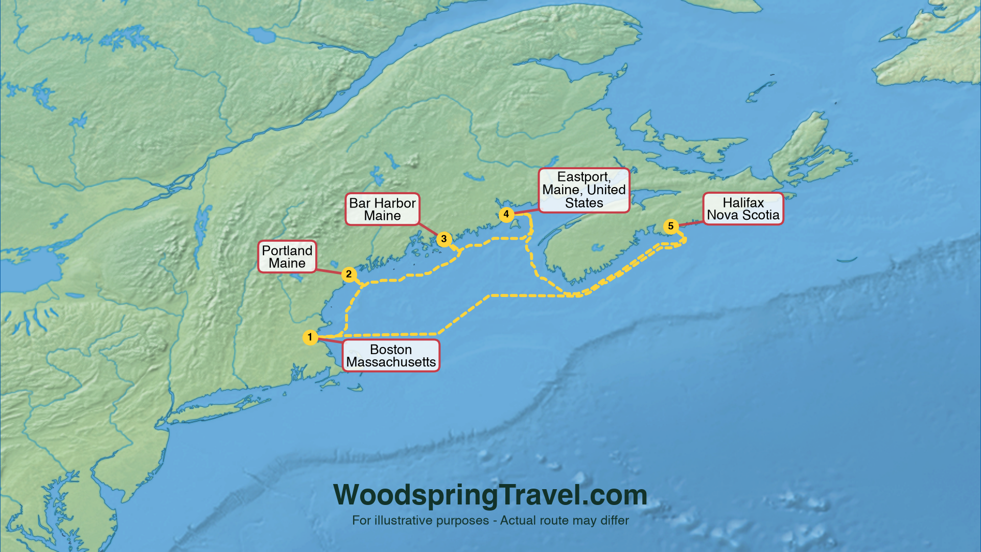 Route Illustration - Actual route may differ